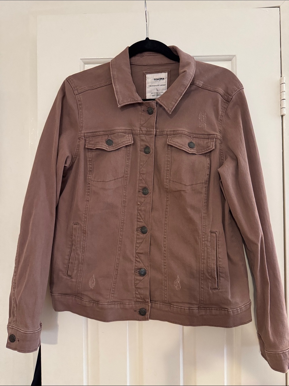 Sonoma Women's Rosewood Button-Front Denim Jacket